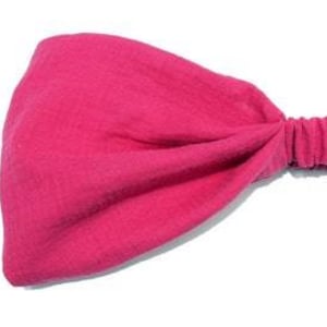 Bandana Kopftuch aus Musselin in 10 Farben, Sonnenschutz für Kinder und Erwachsene Fuchsia