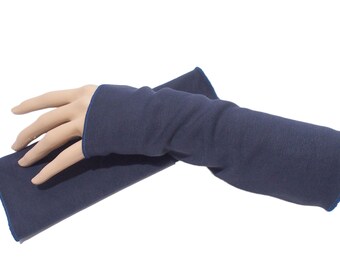 Arm warmers arm warmers wrist warmers made of alpine fleece dark blue navy