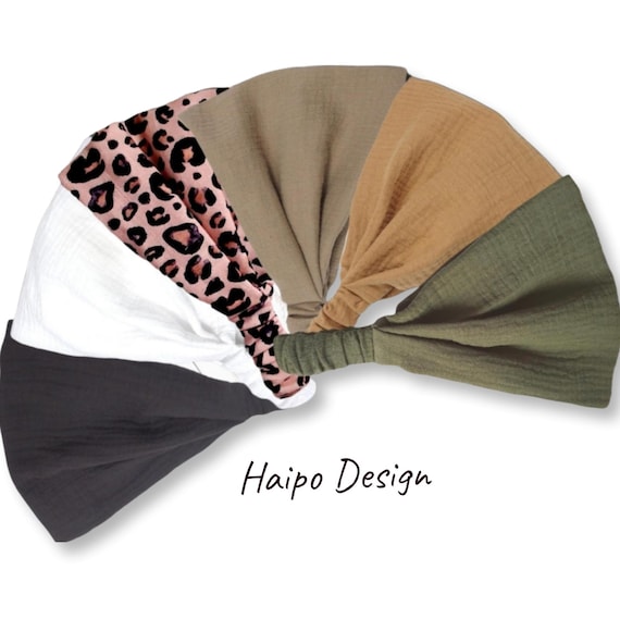 Headscarf Bandana Women's Hairbands made of muslin in six colors