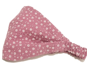 Headscarf bandana sun protection women's hairband children's old pink floral