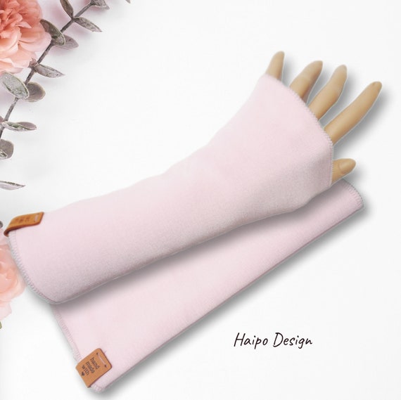 Arm warmers Alpenfleece ladies long cuffs wrist warmers pink single layer