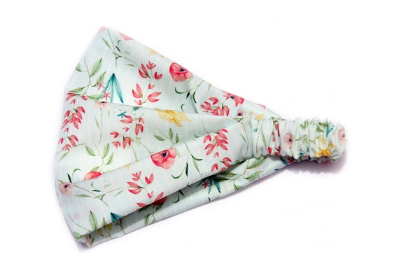 Bandana Headscarf Hairband Cotton Floral Flowered Girls Women