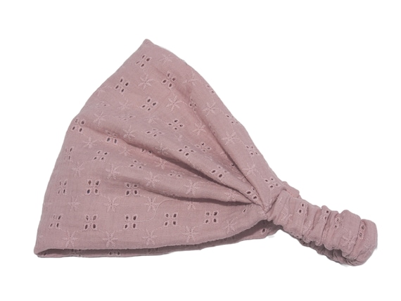 Headscarf bandana sun protection light old pink sun scarf muslin hairband children women