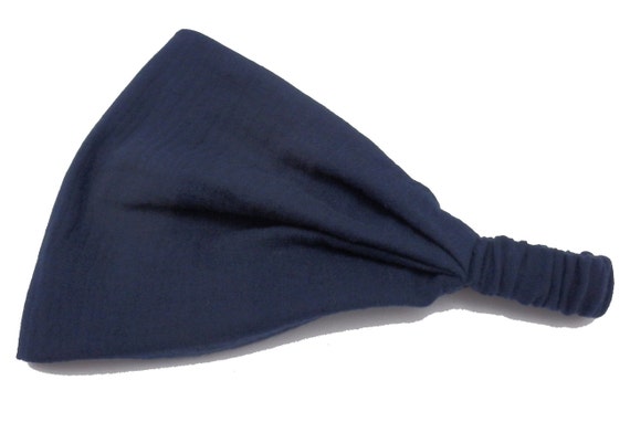 Headscarf Hairband Bandana Muslin Dark Blue