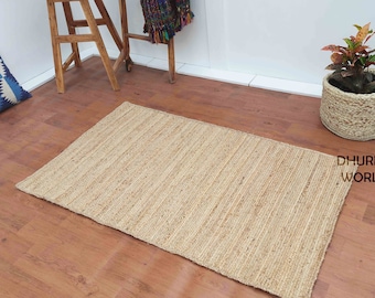 6x9, 8x10, 9x12 Natural Jute Rug, handwoven Rug, Braided Rug, Bohemian Rug, Runner Rug, Morrocan Rug, Custom Rug, Large Rug, Area Rug