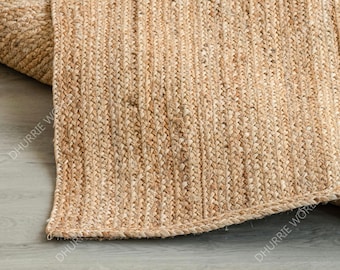 Natuurlijk jute tapijt, vloerkleed aangepast formaat, jute tapijt 8 x 10, boho jute tapijt, boho jute loper, vloerkleed woonkamer, buitentapijt, groot jute tapijt