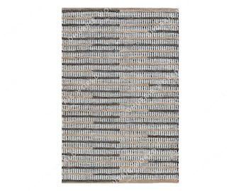 Tappeto in iuta a righe strutturate, tappeto in iuta naturale Boho, tappeto Boho, tappeto di dimensioni personalizzate, tappeto bianco sporco, tappeto runner in iuta, tappeto moderno