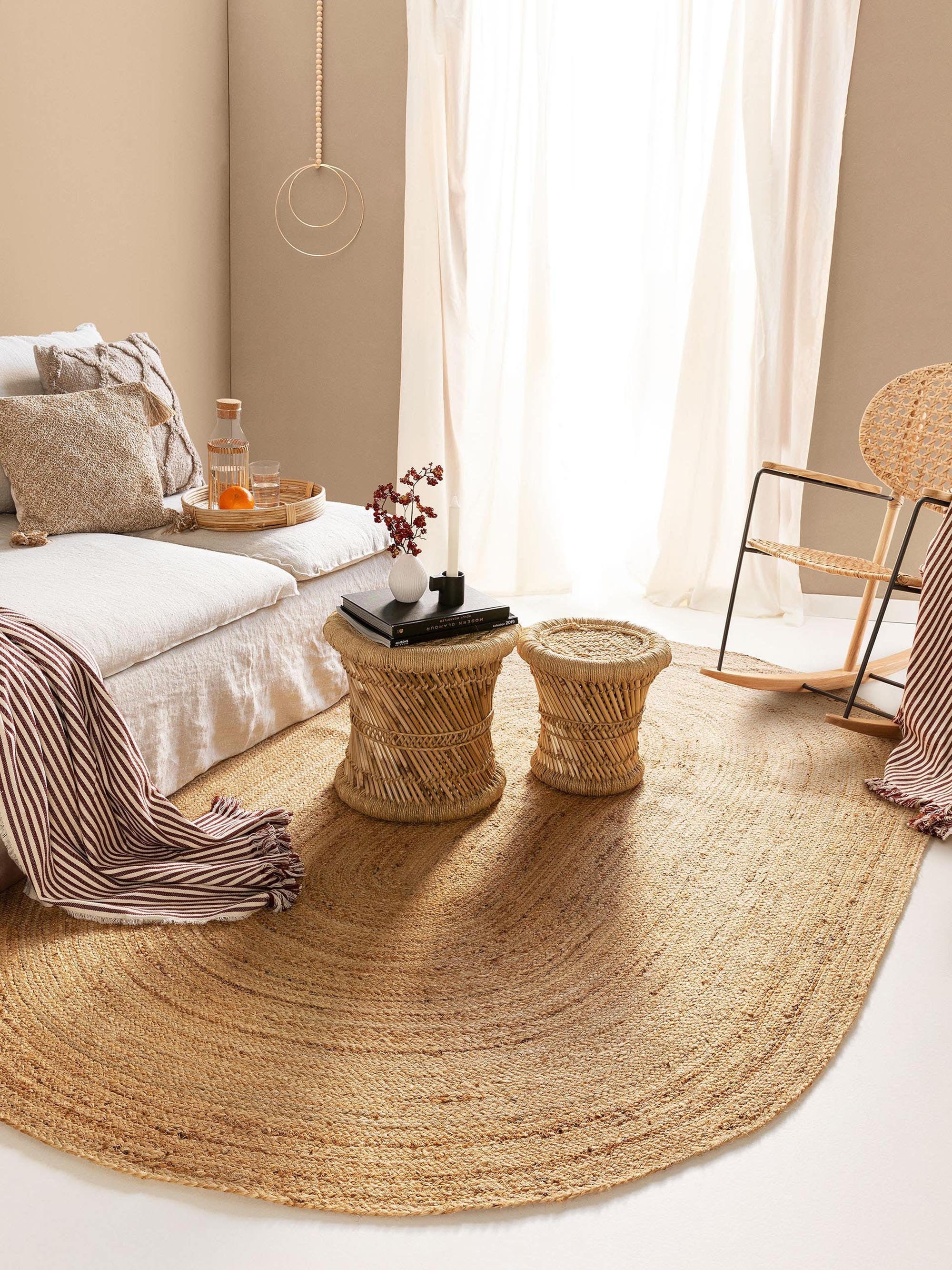 4x6 5x8 Natural Jute Oval Rug Custom Size Rug Bohemian Rug Etsy UK