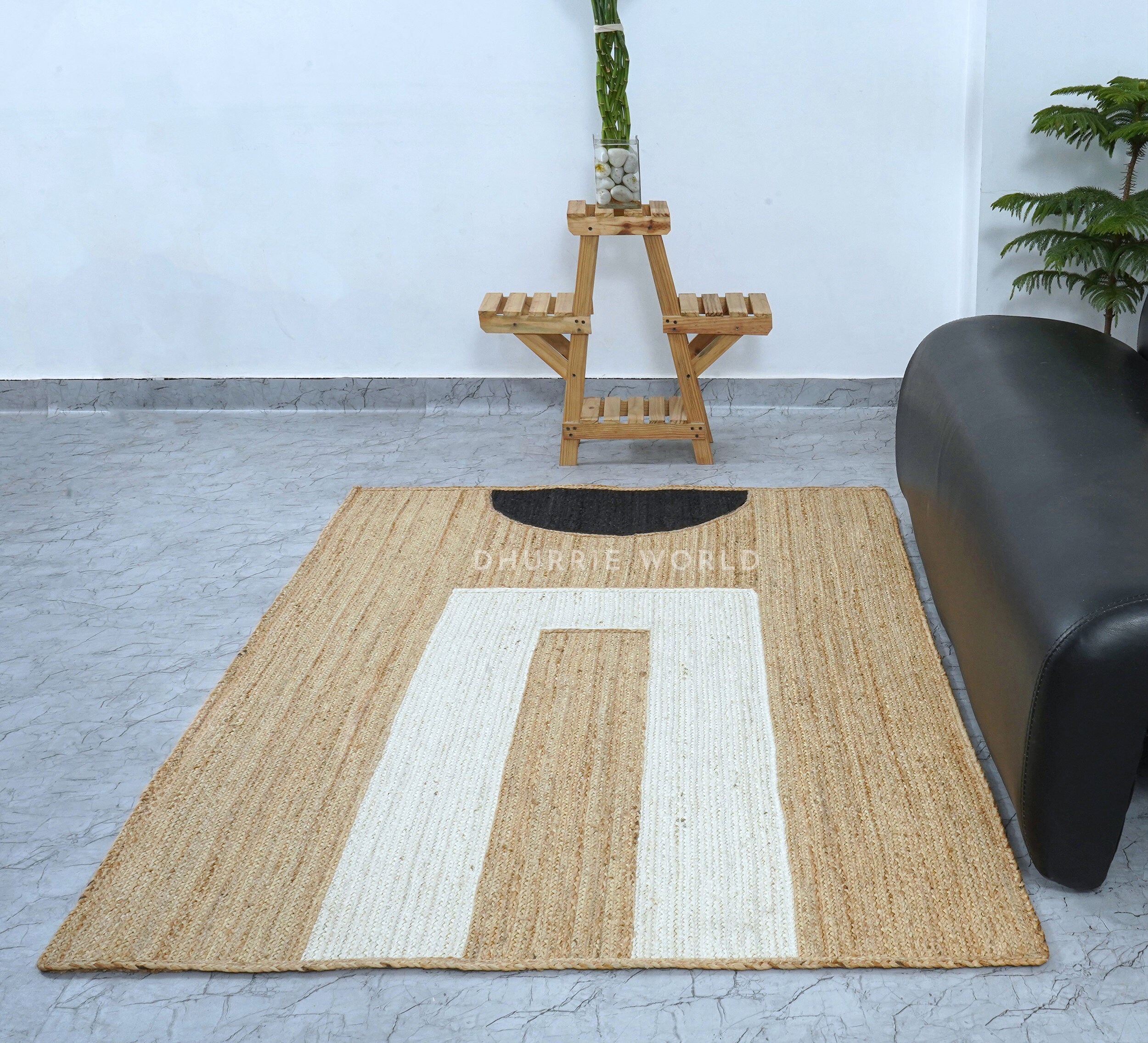 Eclectic Jute Rug Modern Jute Rug, Eclectic Area Rug, Natural Jute Area Rug, Bohemian ...