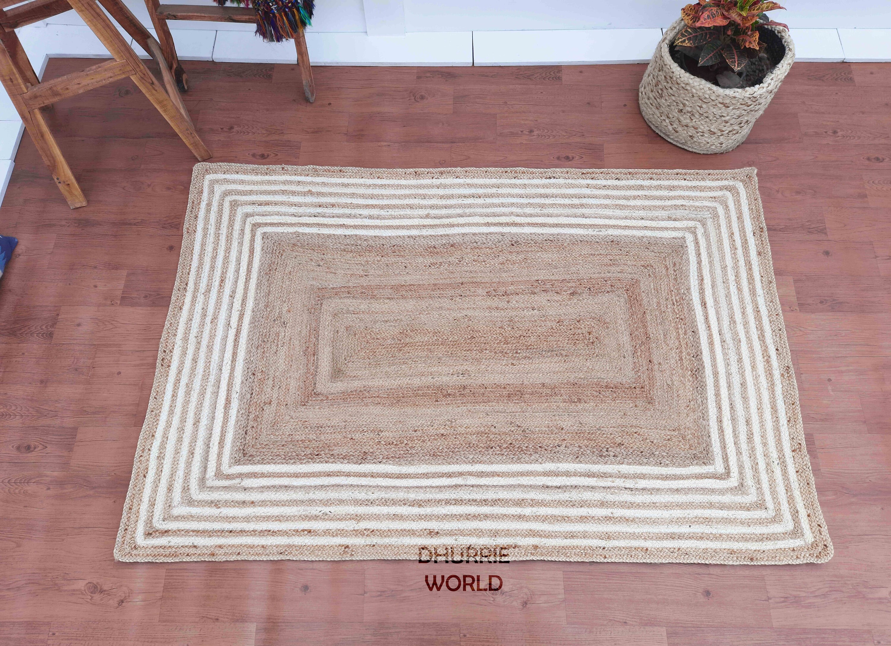 8x10 9x12 Natural Jute Braided Rug Off White Jute Area Rug Etsy