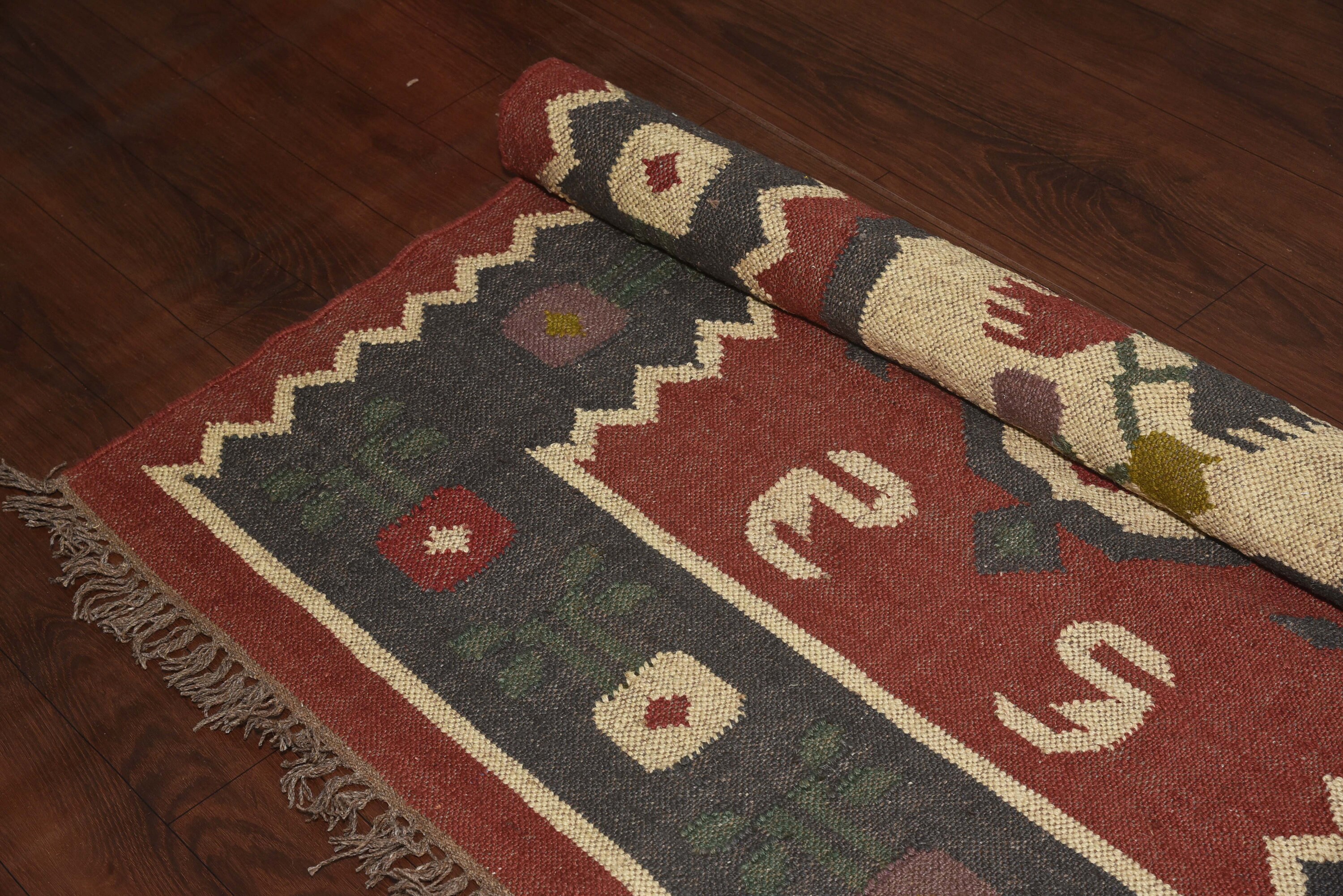 Flatweave Rug Wool & Jute Rug 4x6 Rug Handwoven Kilim Rug Etsy UK