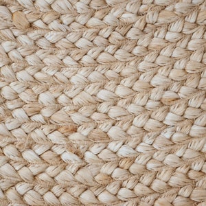 8x8 Jute Round Rug, Natural Fiber Rug, Handmade Braided Rug, Round Area Rug, Turkish Rug, Round Rug, Eco Friendly Rug, Large Rug image 6