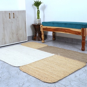 Moderne jute vorm tapijt, natuurlijk jute tapijt, aangepast formaat tapijt, Boho decor tapijt, jute gebied tapijt, Boho jute tapijt, eco-vriendelijk tapijt