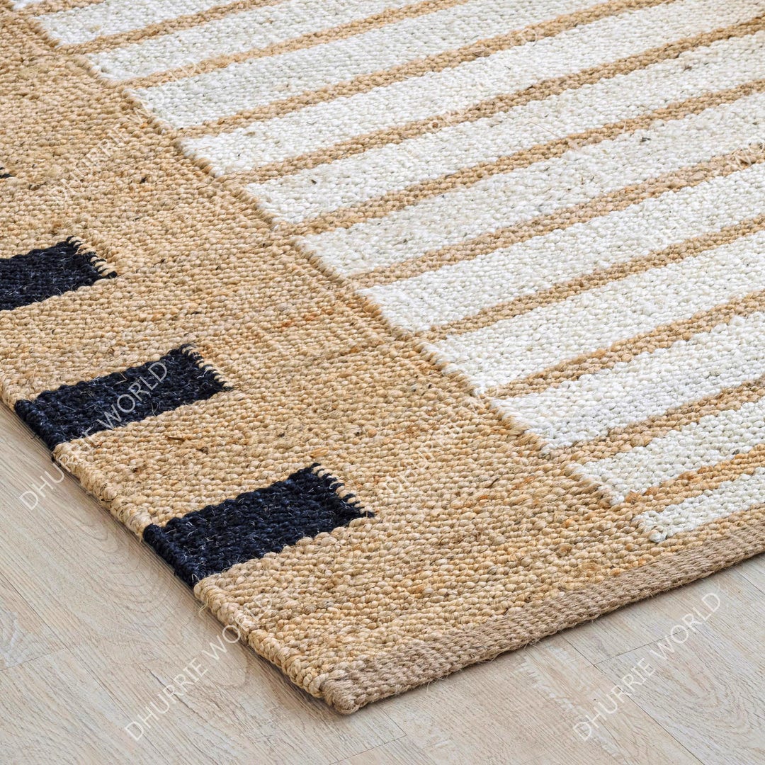 Natural Jute Area Rug, Hallway Runner Rug, Natural Jute Rug, Boho Jute ...