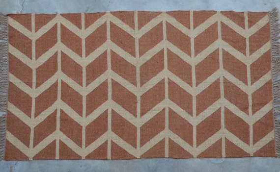 Chevron Jute Teppich 4 X 6 Zick Zack Teppich Geometrische Etsy