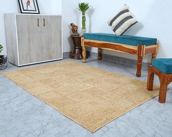 Natural Jute Rug, Jute Runner Rug, Boho Decor Rug, Custom Size Rug, Living Room Rug, Eco Friendly Rug, Jute Area Rug, Jute Rug Tapis