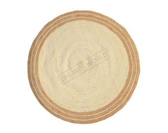 Jute Round Rug, Natural Fiber Rug, Handmade Braided Rug, Round Area Rug, Hemp Rug, Living Room Rug, Eco Friendly Rug, Large Rug