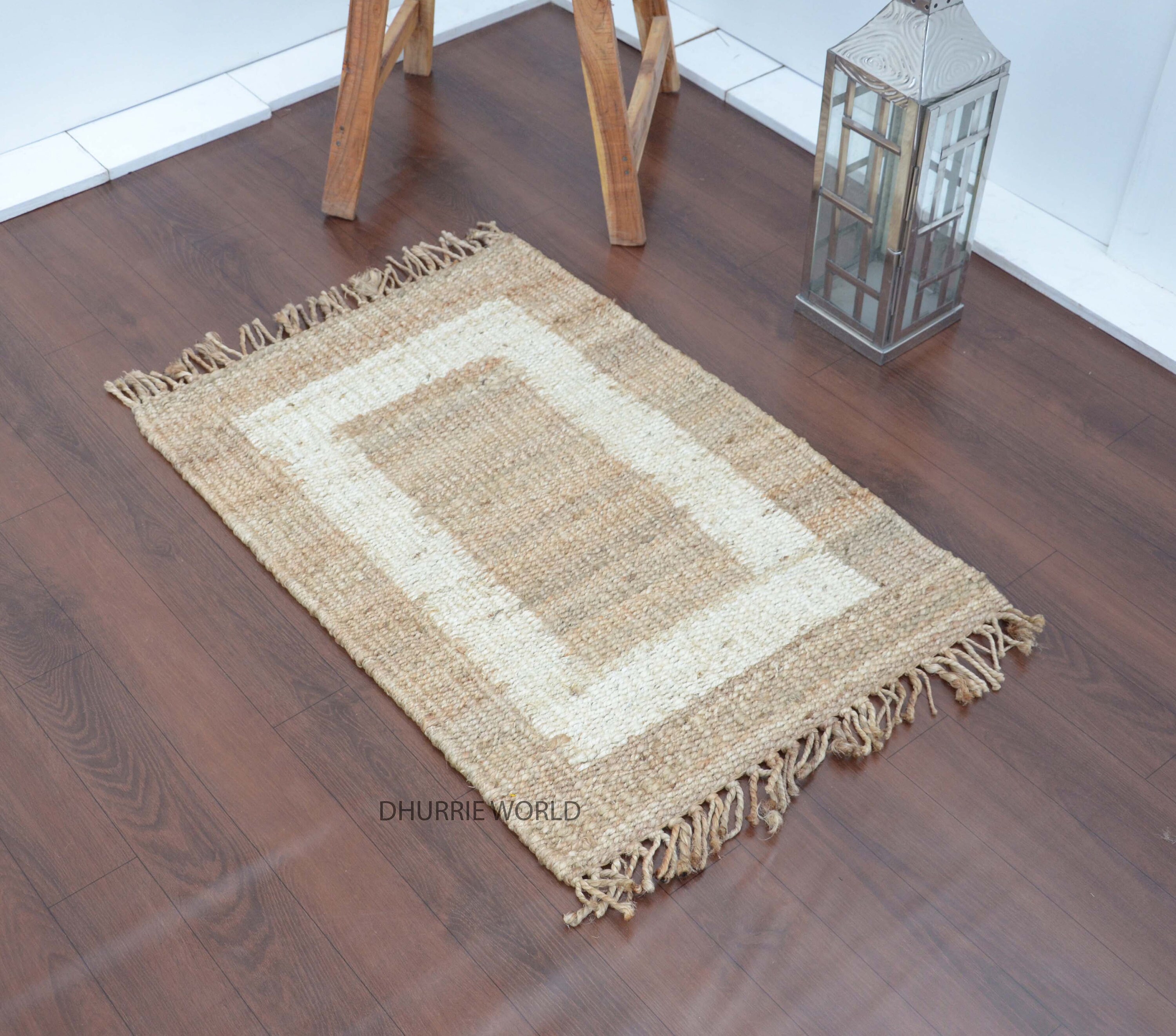 2x3 White Border Natural Jute Rug Bohemian Rug Woven Jute Etsy