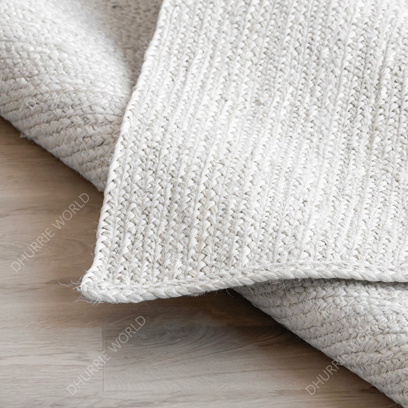 Off White Handmade Area Rug