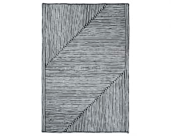 Alfombra de área de yute natural, alfombra de yute boho, alfombra de tamaño personalizado, alfombra de yute boho, alfombra de yute moderna, alfombra de sala de estar, alfombra de forma geométrica