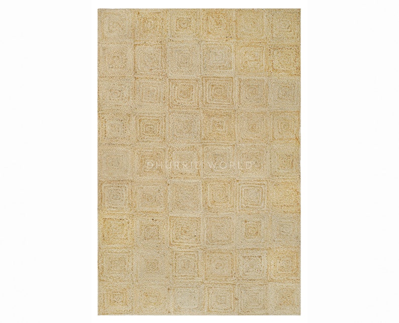 Handmade Jute Area Rug for Boho Home Decor made of natural Jute