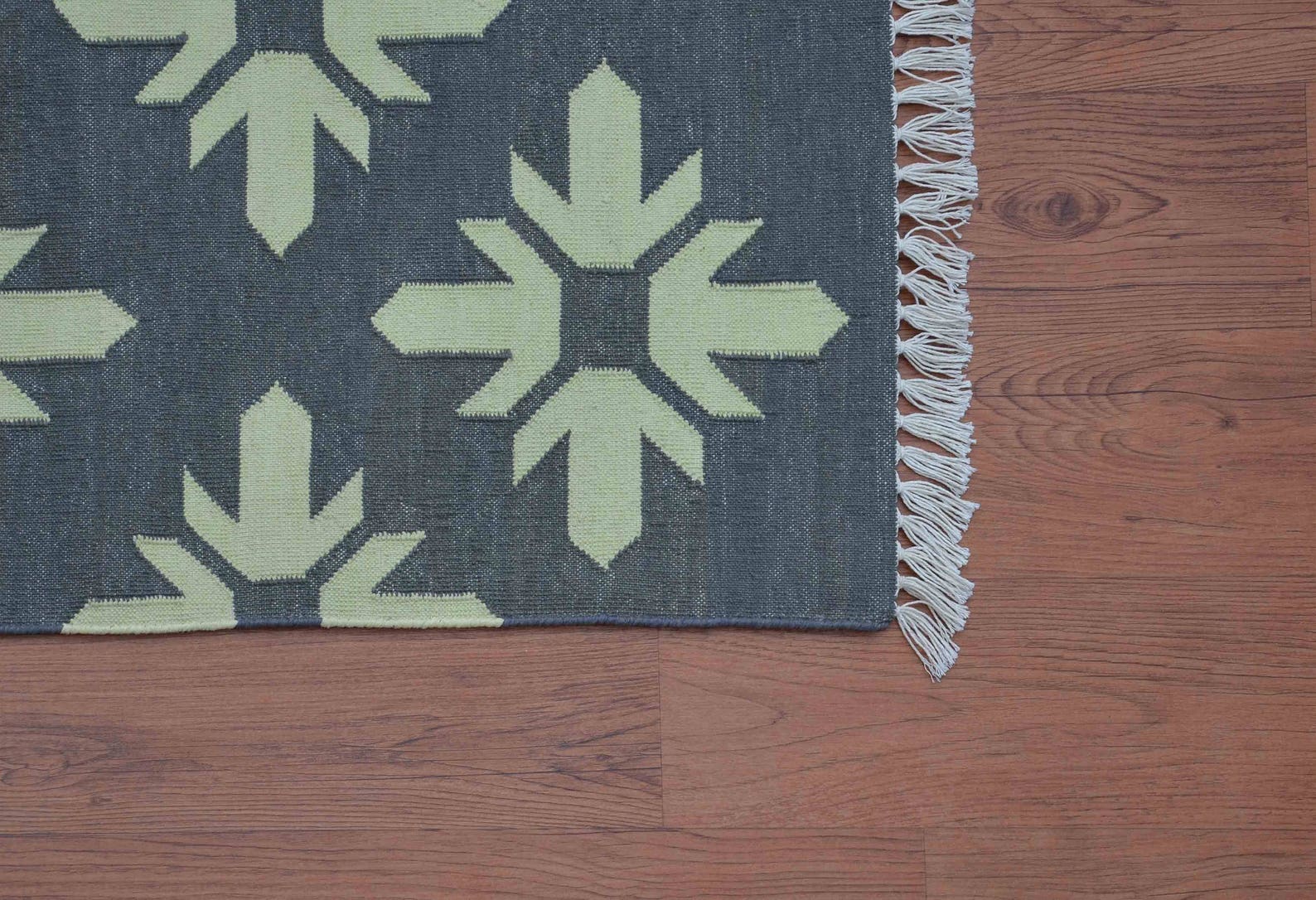 Grey Geometric Dhurrie Rug 3x5 Bohemian Rugs Southwestern Etsy