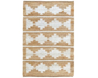 Alfombra de yute natural, alfombra de tamaño personalizado, alfombra de yute marroquí, alfombra de decoración boho, alfombra de área nórdica, alfombra de yute tejida a mano, alfombra del suroeste