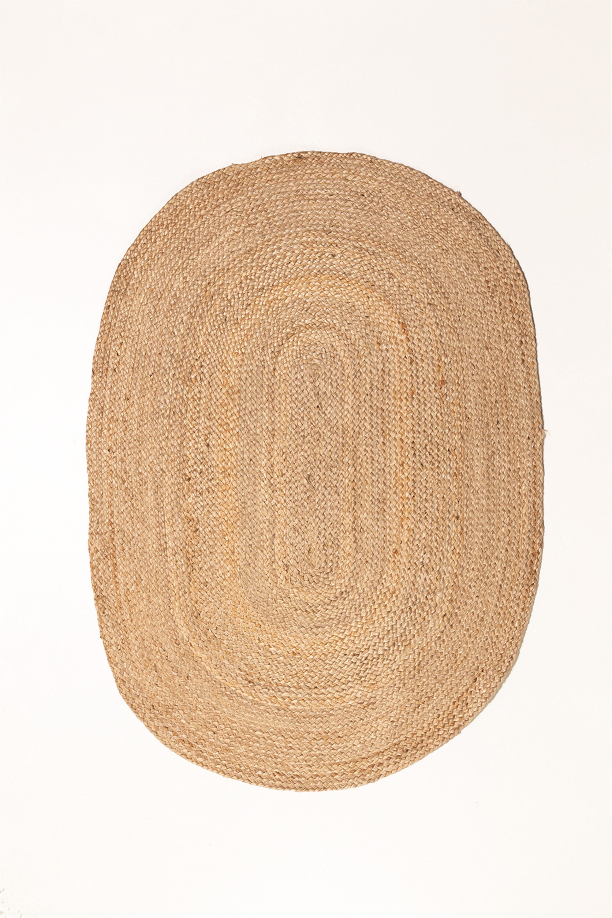 4x6 5x8 Oval Natural Jute Rug Handmade Braided Vintage Area Etsy