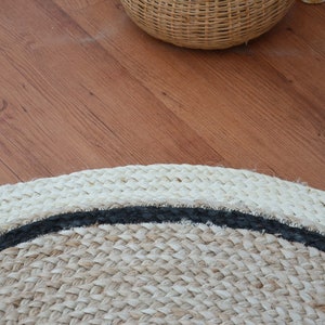 8x8 Jute Round Rug, Natural Fiber Rug, Handmade Braided Rug, Round Area Rug, Turkish Rug, Round Rug, Eco Friendly Rug, Large Rug image 5