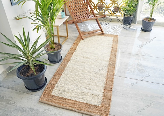 Jute Teppich, Jute Sisal Teppich Benutzerdefinierte Natürlicher Türkischer Boho Teppich, Flur Teppich, Hanf Läufer, Teppich, Boho Marokkanischer Teppich,