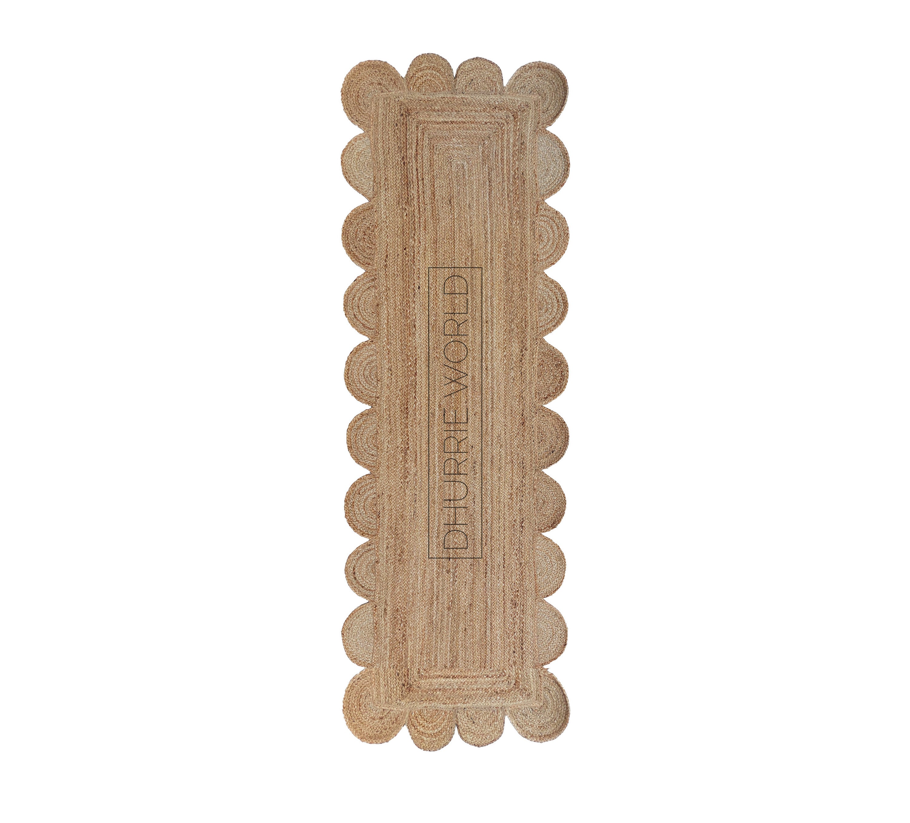 Scalloped Runner Rug Jute Scallop Rug Jute Runner Rug Etsy Australia