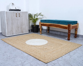 Boho Decor Rug, Custom Size Rug, Bohemian Jute Rug, Jute Runner Rug, Natural Jute Area Rug, Handmade Jute Rug, Eco Friendly Jute Rug