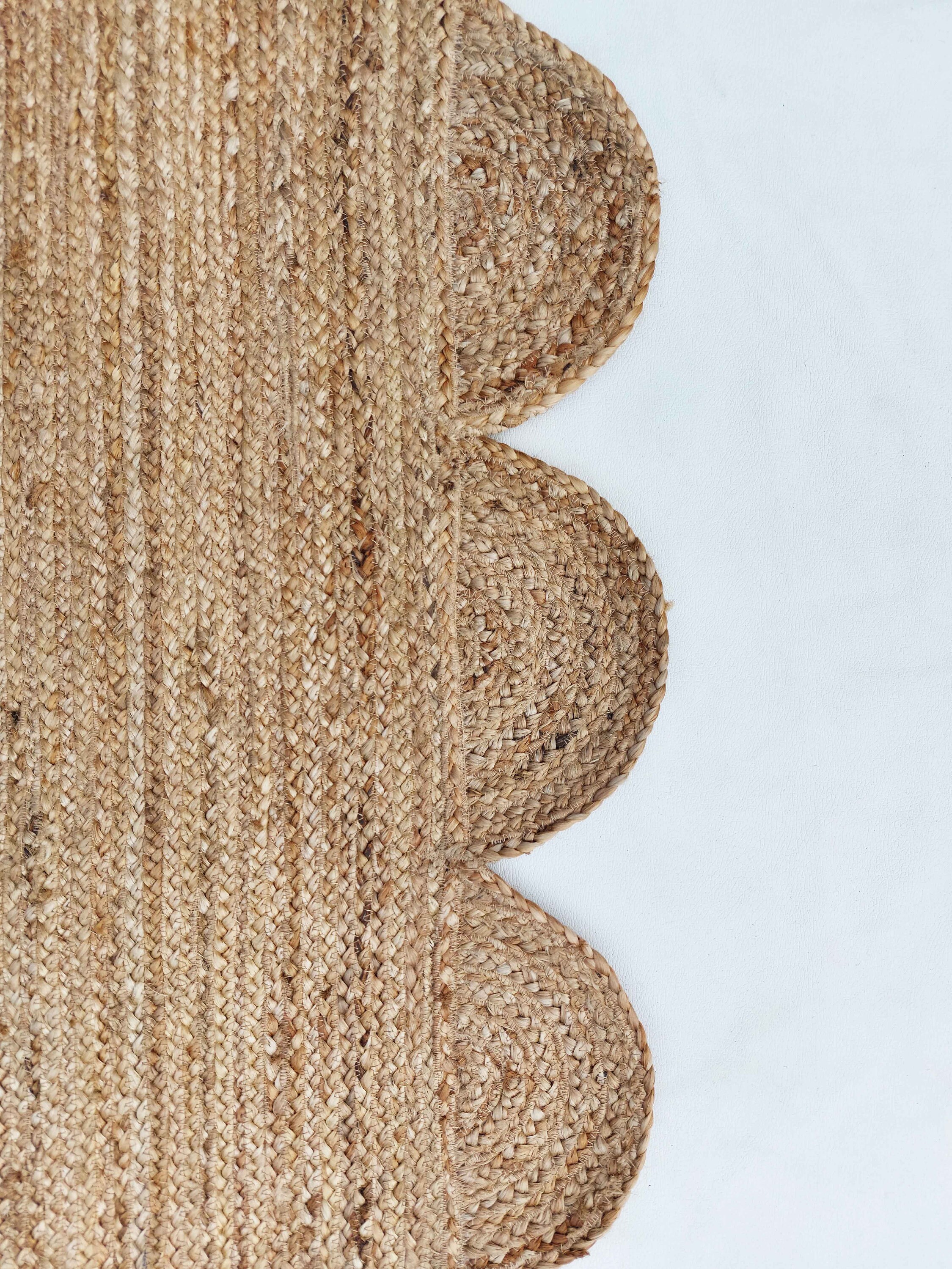 Scalloped Runner Rug Jute Scallop Rug Jute Runner Rug Etsy