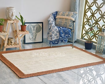 8x10, 9x12, 10x14 alfombra de yute blanco roto, alfombra de yute natural, alfombra de fibra natural ecológica, alfombra de yute cuadrada, alfombra Boho, alfombra de área grande