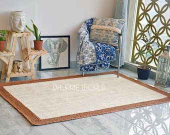 8x10, 9x12, 10x14 Off White Jute Rug, Natural Jute Rug, Eco Friendly Natural Fiber Rug, Square Jute Rug, Bohemian Rug, Large Area Rug