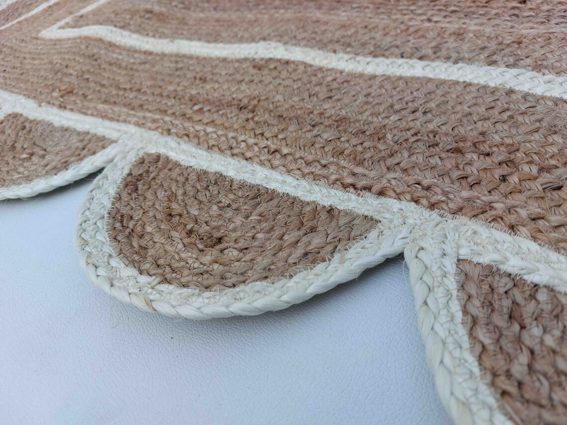 Scalloped Runner Rug Jute Scallop Rug off White Jute Runner Etsy UK