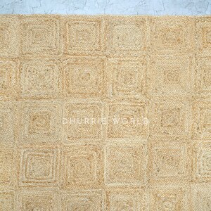 Handmade Jute Area Rug for Boho Home Decor made of natural Jute