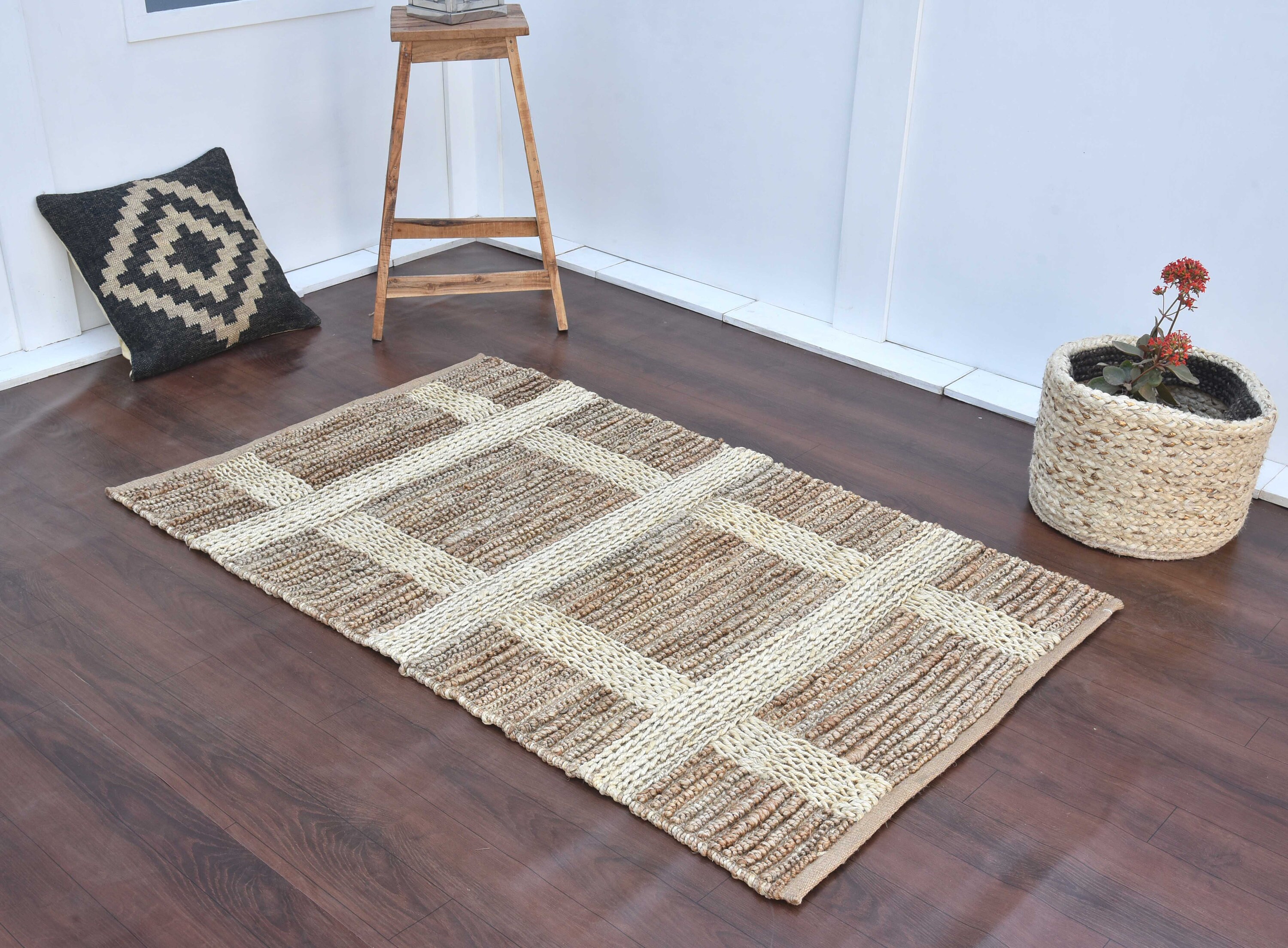 3x5 Natural Jute Rug Bohemian Rug Handwoven Jute Rug Eco Etsy