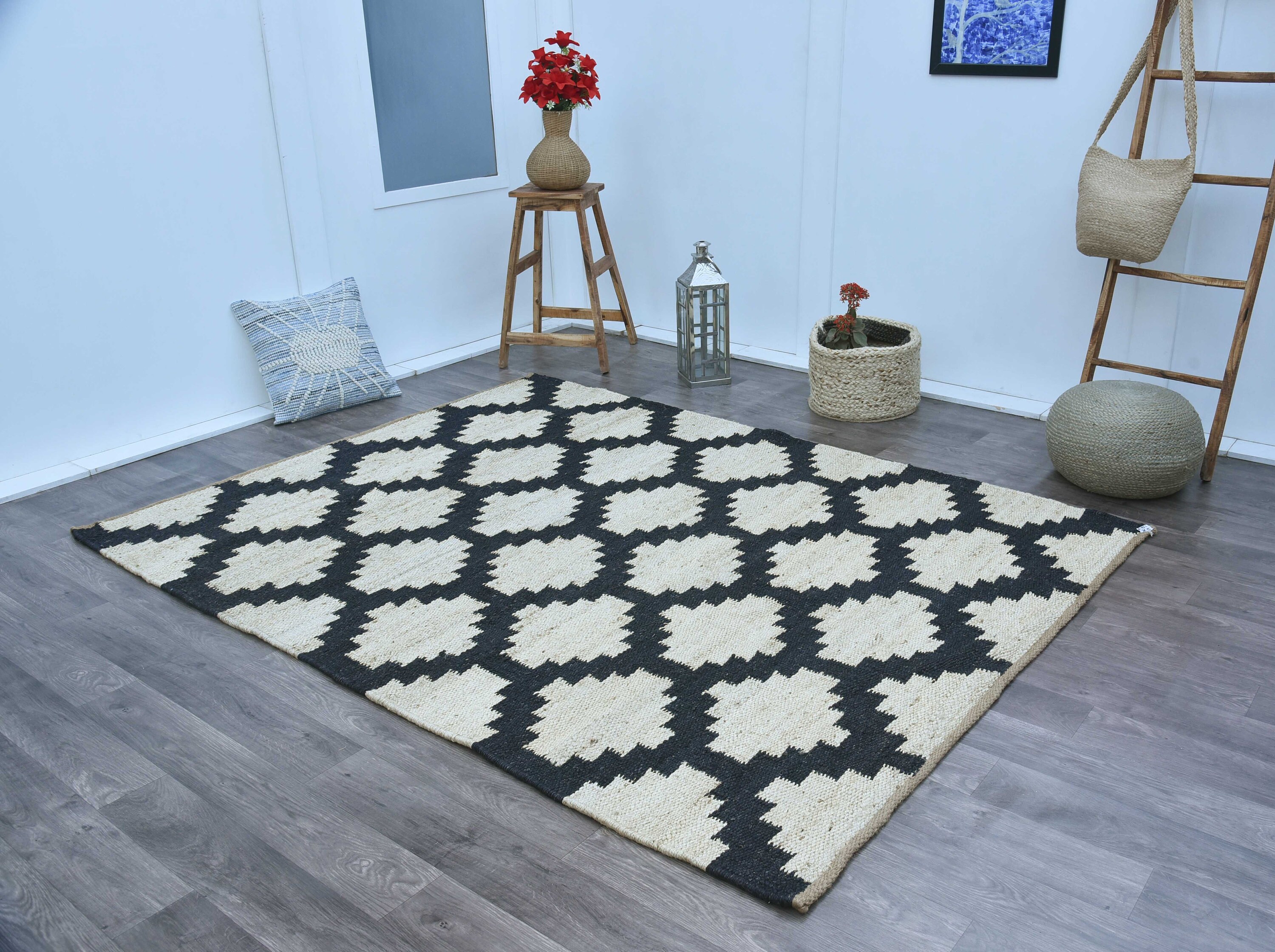 6x8 Feet Natural Jute Rug Boho Rug Jute Area Rug Natural Etsy