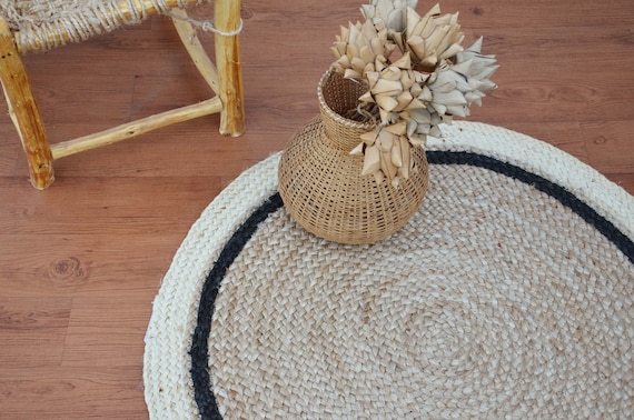 8x8 Jute Round Rug, Natural Fiber Rug, Handmade Braided Rug, Round Area Rug, Turkish Rug, Round Rug, Eco Friendly Rug, Large Rug