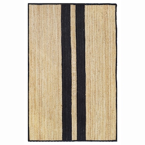 Natural Jute Striped Rug, Jute Area Rug, Jute Runner Rug, Bohemian Square Rug, Custom SIze Rug, Eco Friendly Rug, Living Room Rug