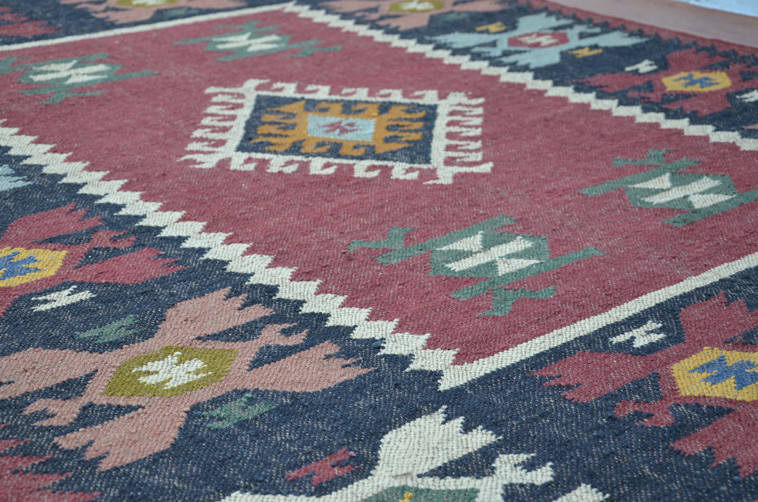 5x8 Moroccan Jute Rug Kilim Rug Woven Jute Rug Indian Etsy