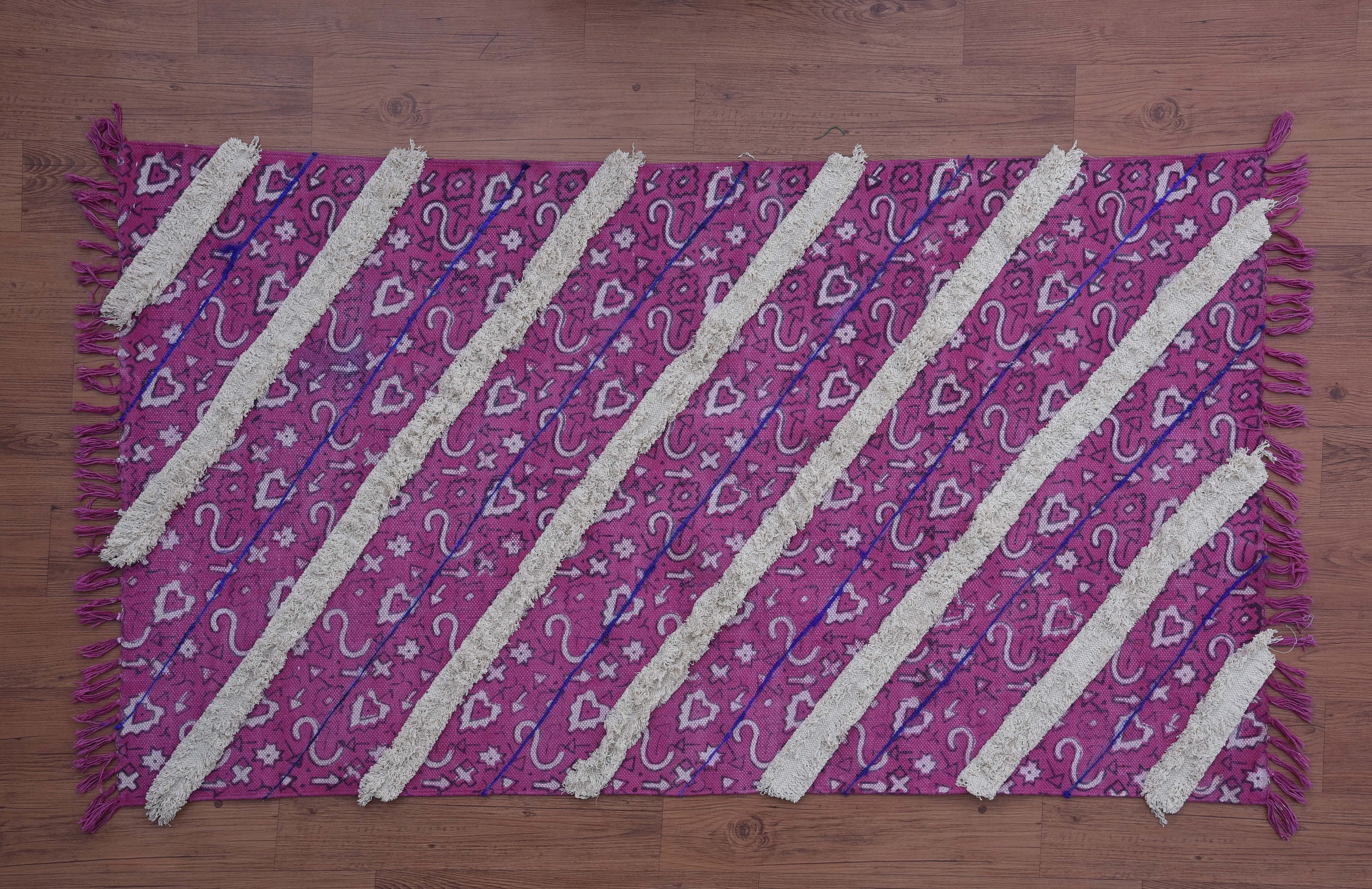 Pink Printed Rug 3x5 African Tribal Pattern Rug Handmade Etsy