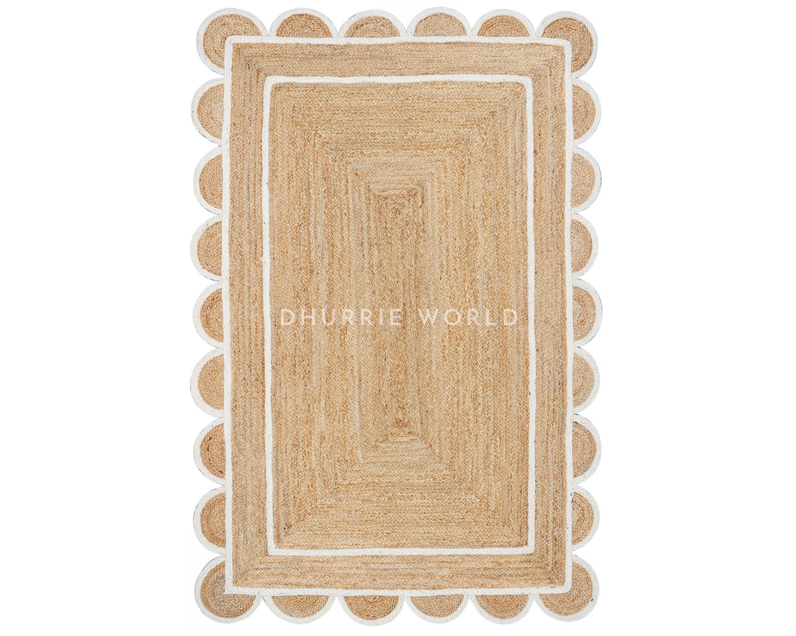 Scalloped Jute Door Mat