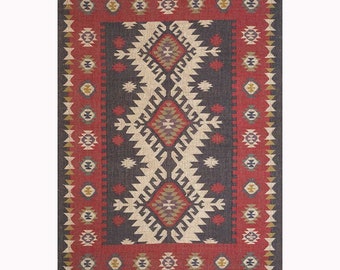 Custom Wool Jute Kilim Rug, Southwestern Rug, Traditional Juye Rug, Bohemian Jute Rug, Moroccan Area Rug, Boho Decor Rug, Indian Rug