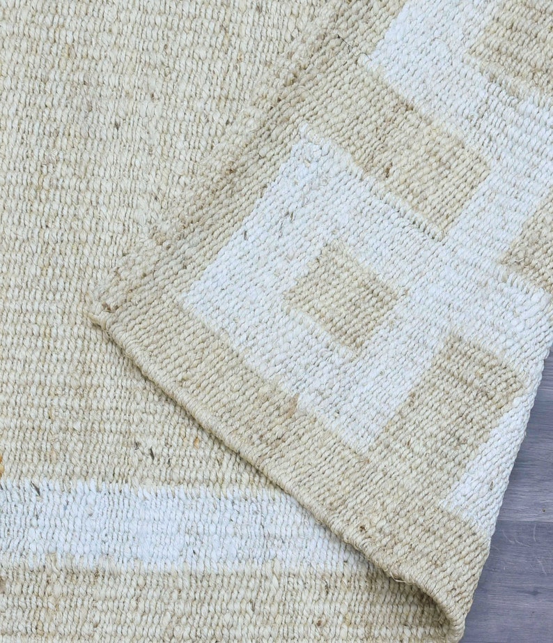 5X8 Border Natural Jute Rug Bohemian Rug off White Jute Rug Etsy