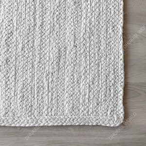 Off White Handmade Area Rug