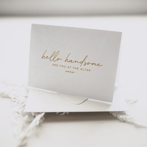 Foiled 'Hello Handsome, See you at the Altar' - wedding card - Husband Wedding Card - Wedding Cards