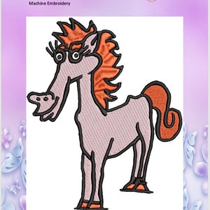 Betsy the biter horse, horse machine embroidery, embroidery horse, embroidery pattern, embroidery animal, embroidery design,