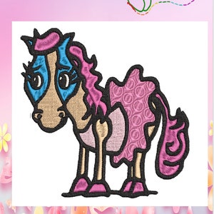 Ballerina Horse - Angelina, horse machine embroidery , embroidery horse, embroidery pattern, embroidery animal, embroidery design,